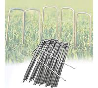 Punte di Terra, Picchetti per Giardinaggio in Acciaio Inossidabile 15 * 4 Cm di Metallo Riutilizzabile per Terra per l'ancoraggio, Sospensione (4 * 15 cm 50 pezzi a confezione)