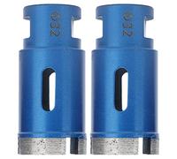Punte diamantate per piastrelle e marmo, kit per seghe a tazza con 2 pezzi affilate e robuste, blu, 32 mm