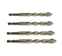 Punte eccentriche dure,Set di punte eccentriche | Set di punte elicoidali eccentriche con denti a sega a quattro spigoli - Utilizzo versatile della punta elicoidale ad alta durezza per tegole di