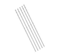 Punte elicoidali extra lunghe con gambo dritto, estensione da 4 mm, in acciaio ad alta velocità, lunghezza 250 mm, per legno, plastica, alluminio, ferro, rame (5 pezzi)