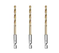 Punte elicoidali, punta for metallo, punte for legno rivestite in titanio HSS, codolo esagonale da 1/4, dimensioni 1,5-6,5 mm(3PCS 4.0mm)