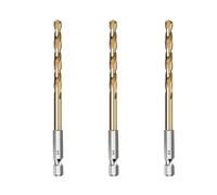 Punte elicoidali, punta for metallo, punte for legno rivestite in titanio HSS, codolo esagonale da 1/4, dimensioni 1,5-6,5 mm(3PCS 6.0mm)