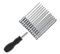 Punte esagonali da 100 mm Driver Tamper Proof Security Drill Bit Set Cacciavite con Manico per Cacciavite a Mano Punta per Driver Industriale