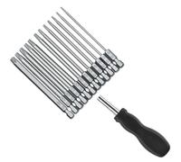 Punte esagonali da 100 mm Driver Tamper Proof Security Drill Bit Set Cacciavite con Manico per Cacciavite a Mano Punta per Driver Industriale