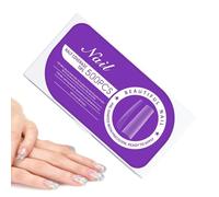 Punte false per unghie, punte di trasparenti | Falso unghie Pressa su punte quadrate gel morbide 500x | Copertina per manicure falsa artificiale di pausa pre-buff con scatola per saloni, manicure dome