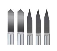 Punte for incisione a fondo piatto Punta for incisione PCB, gambo da 4 mm, punta da 0,1-0,5 mm, punte for intaglio a forma di V, fresa CNC a fondo piatto for lavorazione del legno(15Dx0.1)