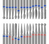 Punte Fresa Unghie Homeet 30 Pz Per Manicure Acciaio al Tungsteno Professionale