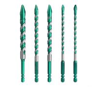 Punte in carburo multimateriale, 5 pezzi, 6/8/10/12 mm | Punta in metallo duro, punte per piastrelle di vetro, legno, set da 5 pezzi, gamma 6-12mm, uso a secco o bagnato