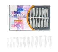 Punte in gel a forma di mandorla e tacchi a spillo, copertura completa per estensioni a pressione artificiale