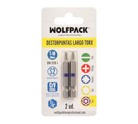 Punte lunghe Cacciavite Torx T10 (2 pezzi). Acciaio S2 al cromo vanadio. Punte esagonali, punte,