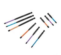 Punte magnetiche per cacciavite a croce in lega di acciaio per elettricisti, appositamente progettate per facilità d'uso, viene fornito come un set di nove pezzi