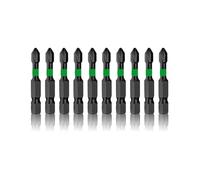 Punte magnetiche per cacciavite ad alta durezza, super forti, kit di punte magnetiche resistenti, punta universale di precisione anti impatto per cacciavite elettrico (10 pezzi, 50 mm)