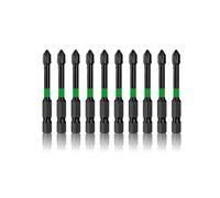 Punte magnetiche per cacciavite ad alta durezza, super forti, kit di punte magnetiche resistenti, punta universale di precisione anti impatto per cacciavite elettrico (10 pezzi, 65 mm)