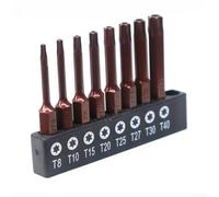 Punte magnetiche per cacciavite in lega di acciaio legato di precisione, 50 mm, con codolo esagonale da 1/4" per TORX e più tipi di driver (A)