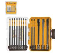 Punte per avvitatore a impulsi lunghe Set 13pz Box Croce Taglio Torx Ingco