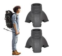 Punte per bastoncini da passeggio, Punte per bastoncini di gomma | Supporto per treppiede autoportante antiscivolo da 2 pezzi per canna | Piede per canna, punte per stampella per treppiede,