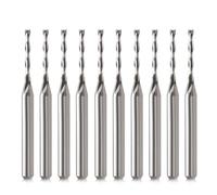 Punte per fresa CNC 3.175mm gambo CNC Bit End Mill 1.5mm taglio diapositiva naso piatto metallo duro mulino doppio flauto spirale Upcut fresa set di attrezzi per legno PVC MDF (3.175X1.5X8mm)