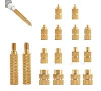 Punte per inserimento termico, 16 pezzi, M2, M2,5, M3, M4, M5, M6, M8, punte per saldatore per inserti filettati per parti di stampante 3D, compatibili con Weller SP40NUS/Hakko FX-888D/900M/T18, 2