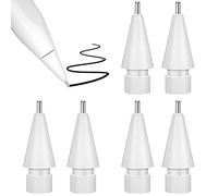 Punte per matita aggiornate compatibili con Apple Pencil di 1a/2a generazione e Logitech Crayon, simili a penne da 0,78 mm più lunghe Punte per matita Apple - Bianco 6 pezzi