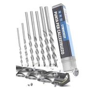 Punte per muro 7 pezzi 4-10 mm calcestruzzo mattoni pietra codolo tondo | Sette diametri da 4 a 10 mm: coprono tutte le misure di tassello che servono in casa e in cantiere