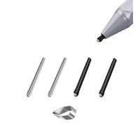 Punte per penna in metallo + punte HB per Microsoft Surface Pro 7 6 5 4 Series (modello: 1776/1770), penna stilo realistica a matita (2 + 2 pezzi)
