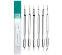 Punte per saldatore, HS-02 HS02A, set di 6 modelli, punte di ricambio per accessori per stazioni di saldatura, strumento di riparazione