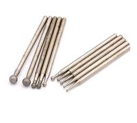 Punte per smerigliare diamantate, punte per unghie Diamond Spherical Grinding Head Mounted Points Bits 2.35mm Shank 1200 Grit Multiple Sizes(Dia 4mm)
