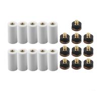 Punte per stecca da biliardo, set di ricambio per stecca da biliardo da 12 mm, installazione a vite, senza colla, punte in pelle per una maggiore precisione, adatte per uso domestico e in discoteca