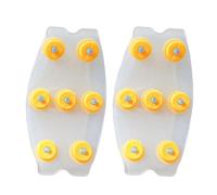 Punte Per Tacchetti Da Ghiaccio - Impugnature Di Trazione A 7 Denti In Metallo Siliconico | Copriscarpe Invisibili Antiscivolo | Protezioni Per Stivali Universali Per Escursionismo, Passeggiat