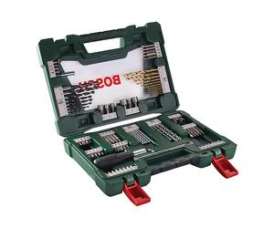 PUNTE PER TRAPANI BOSCH 2607017195 V-Line - 91 pezzi, HSS-TiN, cacciavite a cricchetto, valigetta
