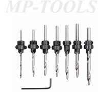 PUNTE PER TRAPANO 7PZ IN CASSETTA SET SVASATURA 3 - 5,5 mm SVASATORE INTEGRATO