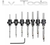 PUNTE PER TRAPANO 7PZ IN CASSETTA SET SVASATURA 3 - 5,5 mm SVASATORE INTEGRATO