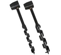 Punte per trapano a coclea manuale, 2 pezzi, 1,9 cm e 2,5 cm, in acciaio al carbonio, per progetti esterni, bushcraft e lavorazione del legno