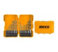 Ingco Akdl11601 Set Punte Trapano per Muratura Calcestruzzo Legno Metallo Kit 16 Pz in pratico Box