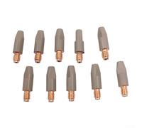 Punte per ugelli per saldatura 24KD, confezione da 10 pezzi con orientamenti da 0,8/0,9/1,0 mm, struttura in rame, rivestite per ridurre gli schizzi e durata della punta (0,8 mm)
