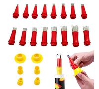Punte per ugelli per sigillatura, strumenti di finitura per sigillatura riutilizzabili, kit sigillante multifunzione a 6 in acciaio inossidabile, set di ugelli per cucina, bagno, porta, finestra
