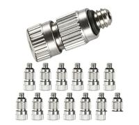 Punte per ugelli spruzzatore da giardino Ugello spruzzatore in acciaio inossidabile Strumento di irrigazione con testa di spruzzo nebulizzante ad alta pressione regolabi 2 sections Orifice Dia 0.4mm