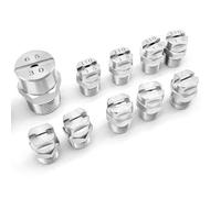 Punte per ugello a spruzzo, ugello a ventola in acciaio inox da 1/8 1/4 di pollice filettatura esterna diverse dimensioni 65-110 gradi, confezione da 5 (filettatura esterna 1/8 9,5 mm (diametro foro