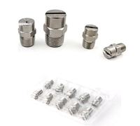 Punte per ugello spray per rondella, ugello a ventola in acciaio inox, filettatura 1/8" 1/4", angolo di spruzzo 65-110°, confezione da 5 (filettatura esterna 1/8 9,5 mm (diametro foro 2,0 mm), 95°)