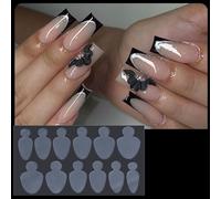 Punte per unghie francesi istruzioni per il disegno adesivi per unghie francesi in gel per unghie adesivi per manicure stencil strumenti
