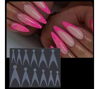 Punte per unghie francesi istruzioni per il disegno adesivi per unghie francesi in gel per unghie adesivi per manicure stencil strumenti