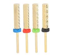 Punte per Unghie in Carburo di Tungsteno Cilindriche Dorate, Lucidatura Rapida delle Unghie, Cura delle Unghie, Durata di Vita Prolungata, Applicazione Versatile, Materiale