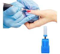 Punte per unghie in ceramica con contenitori antipolvere, per la sostituzione della testa di manicure elettrica, trapano professionale a testa di fra