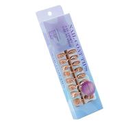 Punte per unghie in gel morbido, punta french da spingere le unghie, 14 misure, punte 3 in 1, con primer di punta pre-applicato e coperture di base