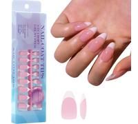 Punte per unghie in gel morbido, punta french per pressare le unghie, 15 misure, 7 6 cm, 1 punta di vernice con primer di punta pre-applicato e coperture di base