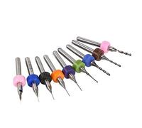 Punte Professionali PCB 0.5mm Carburo 10 Pezzi per Foratura Circuiti Stampati e Schede Elettroniche