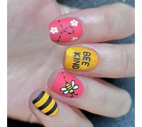 Punte quadrate a punta francese Disegni Falso Acrilico Artificiale Coperture Piene Acrilico Falso Sulle Unghie Bara Mandor