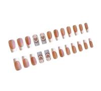 Punte quadrate per unghie finte su colla a forma di cuore con perle a pressione artificiali per donne colle acriliche per donne trasparenti