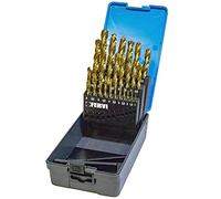PUNTE PER TRAPANO HSS+TIN FERVI P062 SERIE DA 1mm A 13mm 25PEZZI RETTIFICATE