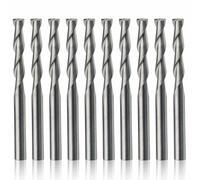 Punte Router CNC Confezione 10 Frese Finali in Carburo Massello per Legno e Plas